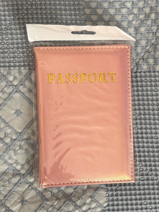 No brand Other - Passport Holder - Pink Travel Passport Cover with Gold Foil